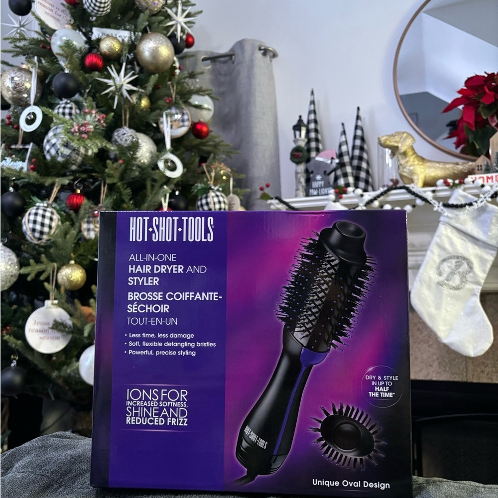 Hot Shot Tools All-in-One Hair Dryer and Styler - Black